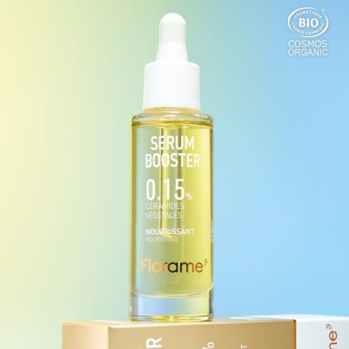 Siero Booster nutriente BIO alle Ceramidi vegetali (0,15 %) - Nutrizione & Morbidezza - 30 ml - Florame