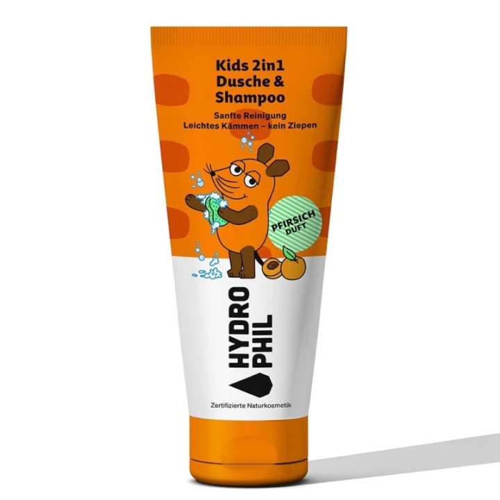 2-in-1 Shampoo und Dusche für Kinder - Die Maus, Pfirsichduft - 200 ml - Hydrophil