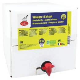 Vinaigre d'alcool BIO 8% - Bag-in-Box 15 Litre - La Droguerie écologique