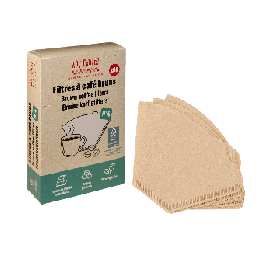 Umweltfreundliche Kaffeefilter aus ungebleichtem, kompostierbarem Papier - Größe 4, 80 Stück - La Droguerie Ecologique