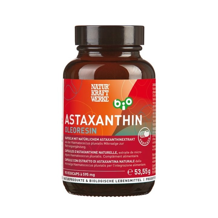 Astaxantina Oleoresina bio - 90 Vegicaps da 595 mg - NaturKraftWerke