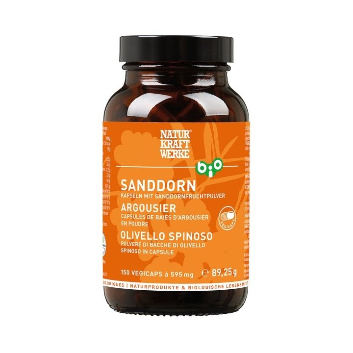 Argousier - 150 Vegicaps à 595 mg BIO - NaturKraftWerke