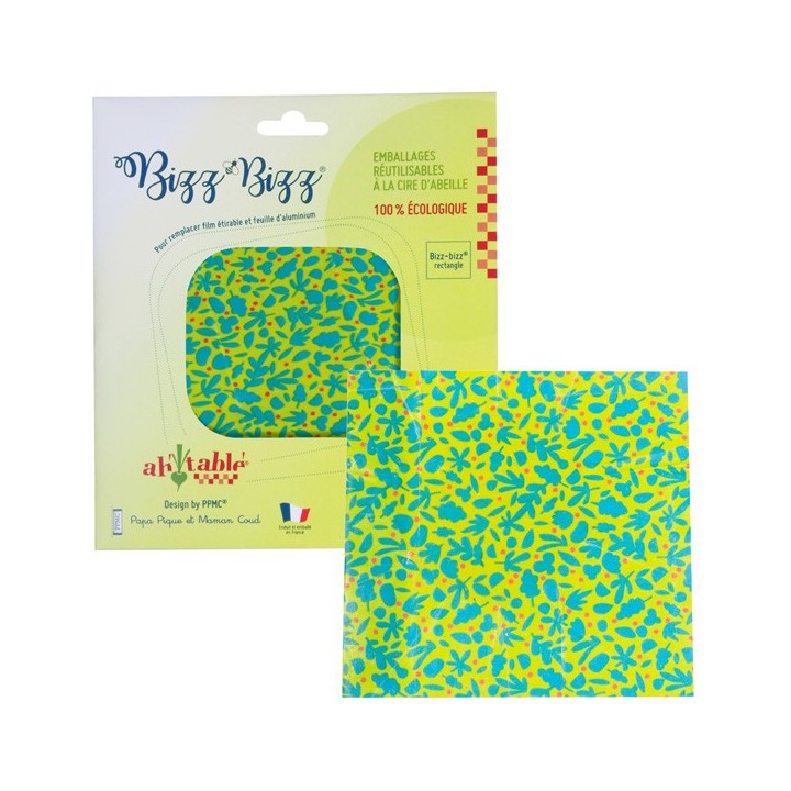 Bizz-Bizz rectangle XXL (emballage alimentaire réutilisable en cire d'abeille bio) - 50x60 cm - Ah! Table