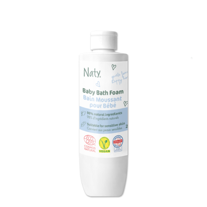 Bain moussant BIO pour bébés, Egaie l'heure du bain - 200ml - Naty