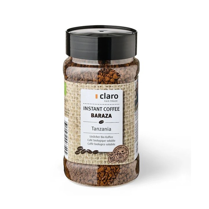 Baraza Café soluble BIO, Instantané lyophilisé - 100 g - Claro