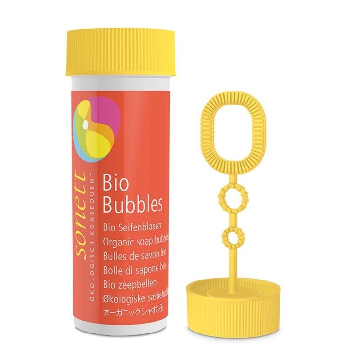Sonett BioBubbles - 45 ml - Bolle di sapone BIO, ingredienti vegetali, certificato NCP, dai 3 anni