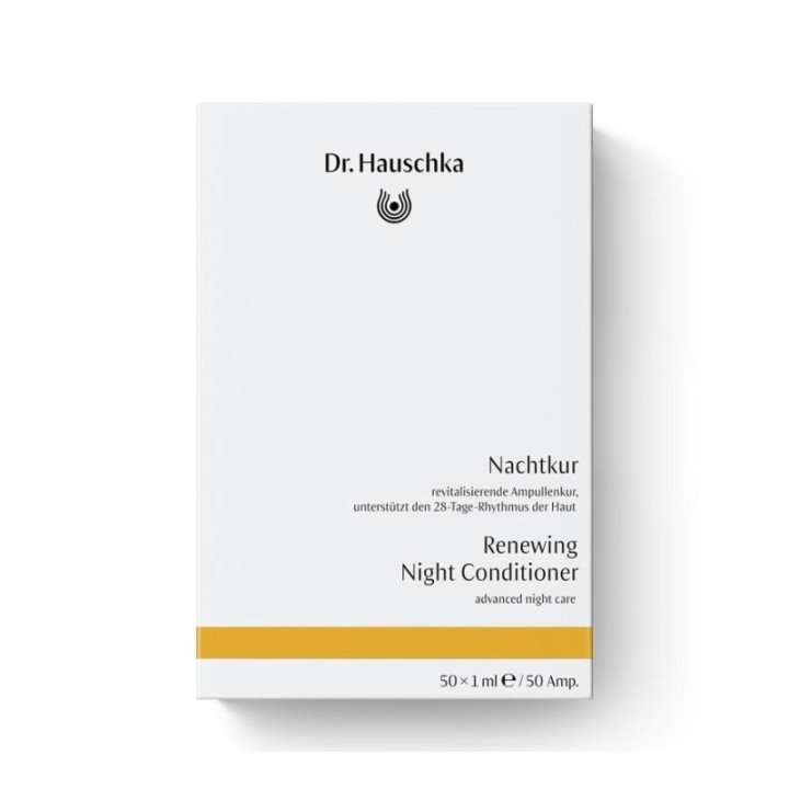 Dr. Hauschka Cure Intensive pour la Nuit - 50 x 1 ml - ampoules revitalisantes, certifié NATRUE, tous types de peau