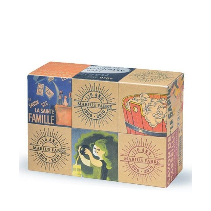 Sapone di Marsiglia Collector Marius Fabre - 6x200g - olio du2019oliva, astucci illustrati, certificato Ecocert