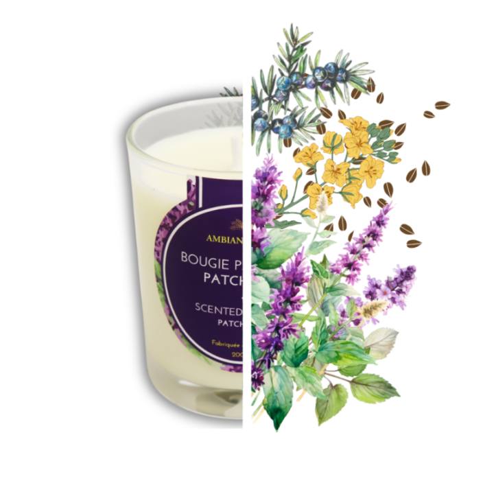 Cade Öl-Kerze, Patchouli-Parfüm - 400g, ca. 45h - Ambiance Cade