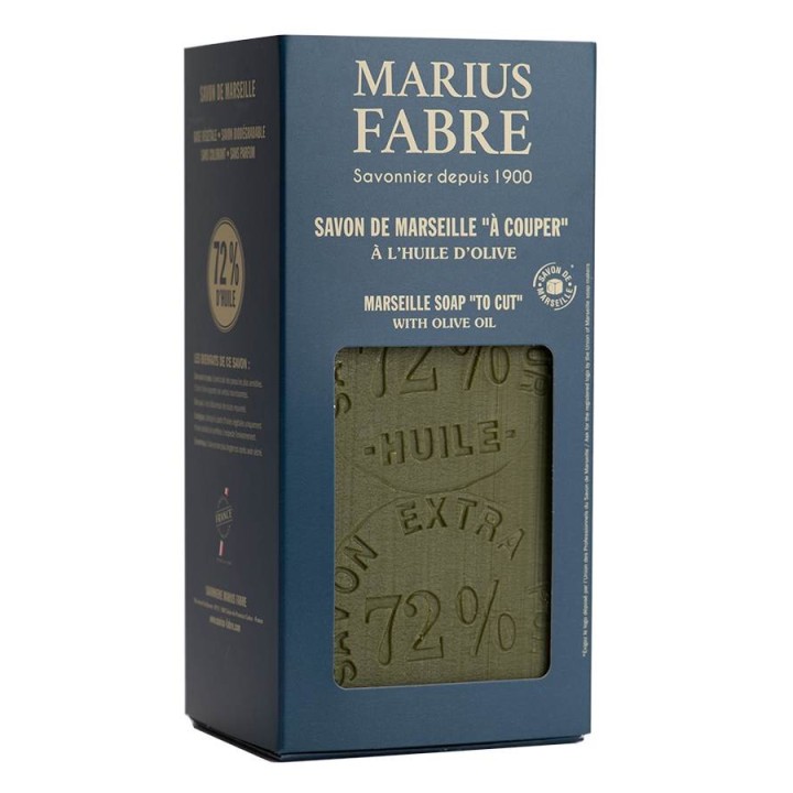 Marseiller Olivenseife Marius Fabre - 1 kg - halber Riegel zum Selberschneiden, ohne Duftstoffe