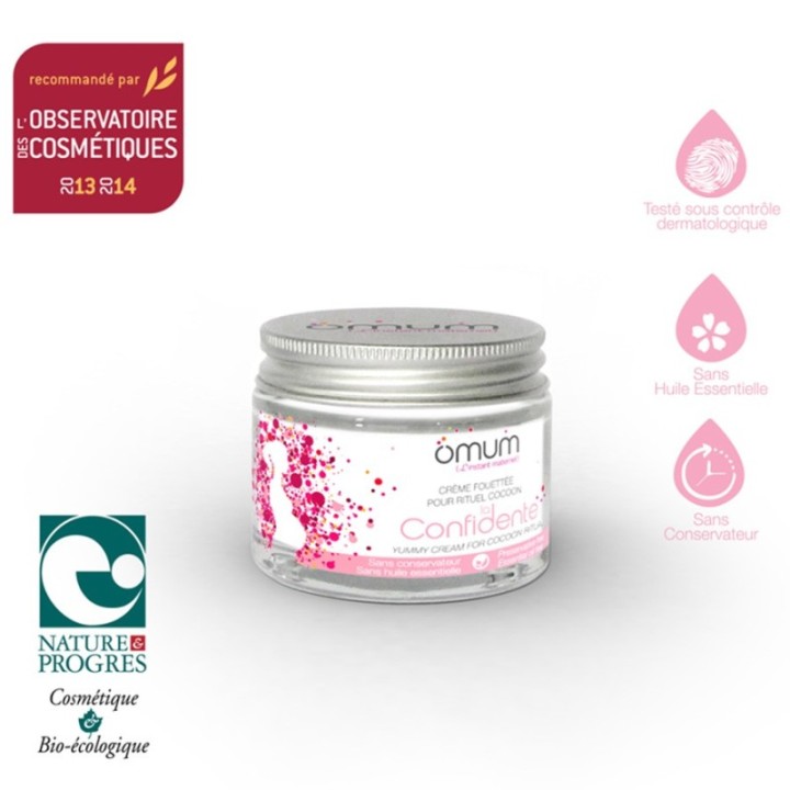 La Confidente: Schaumige und Cocoon Körpercreme / Schwangerschaft und Stillen - 50ml - Omum