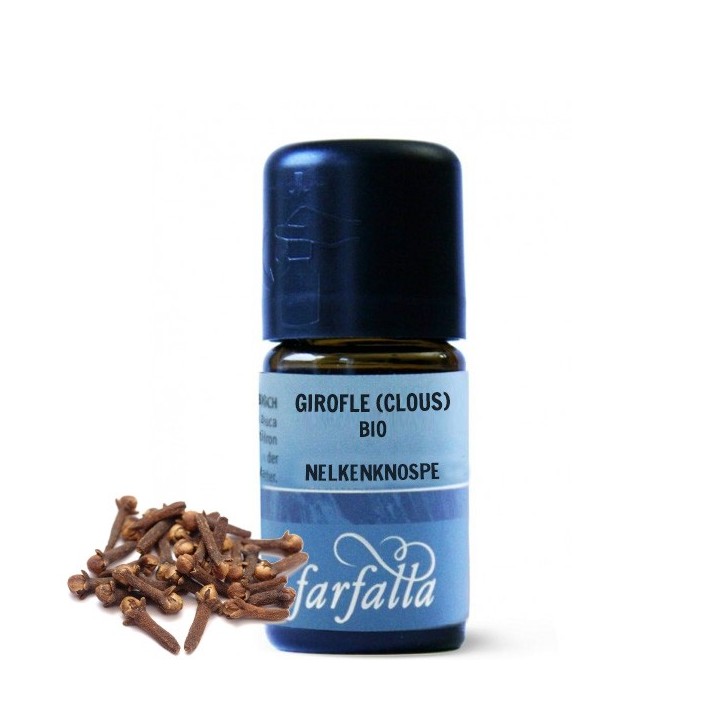 Huile essentielle (Ethérée) - Clous de girofle BIO - 100% naturelle et pure -  5ml - Farfalla