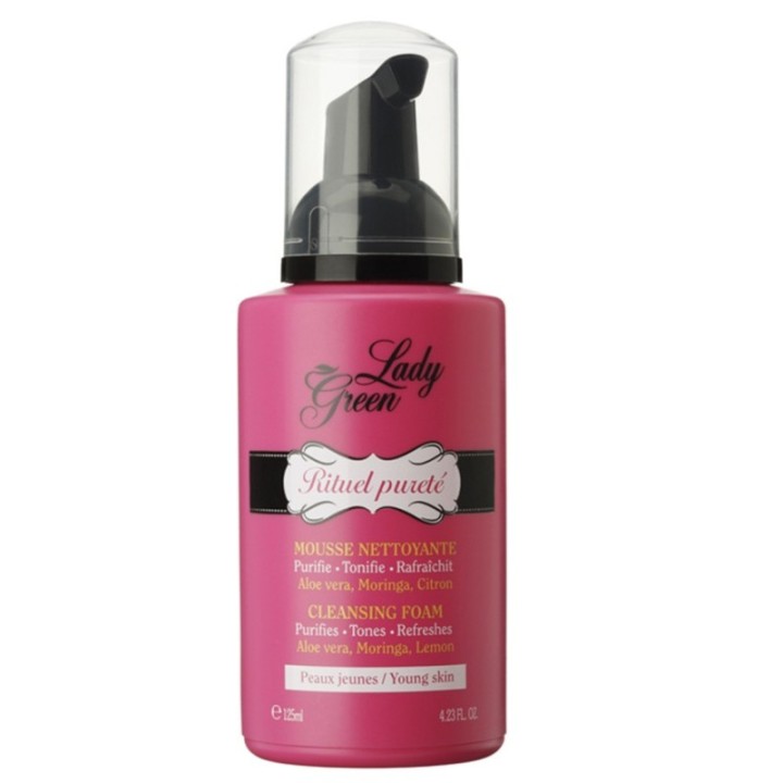 Ancien emballage - Mousse nettoyante, RITUEL PURETÉ - 125ml - Lady Green PARIS