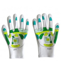 Gants SPA de réflexologie adoucissants, 95% Coton, 5% élasthane - 1 paire