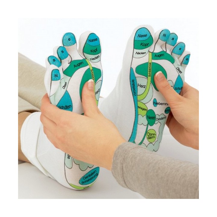 Reflexzonen-Socken, 95% Coton- 5% Elasthan - 1 Paar