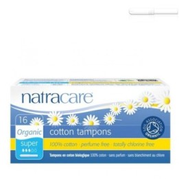 Tampon en coton biologique, avec applicateur - Super  - Natracare - 16pces
