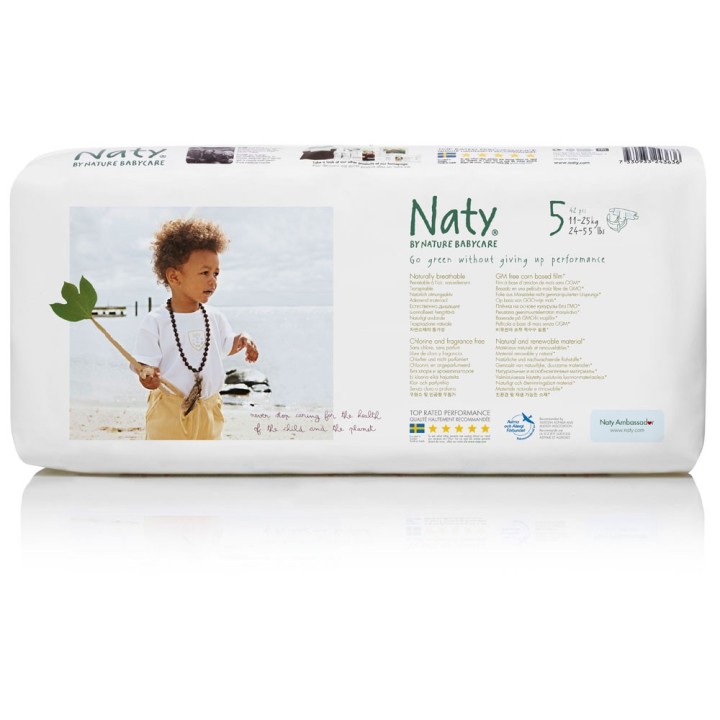 Eco Windeln – Größe 5 Junior,  12-25 kg - 42 St. - Naty
