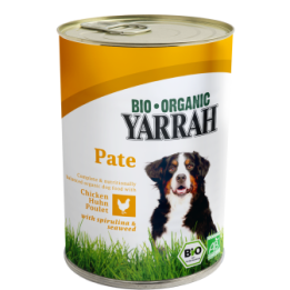 Pâté Bio pour chiens en boîte - Poulet - 400g - Yarrag BIO