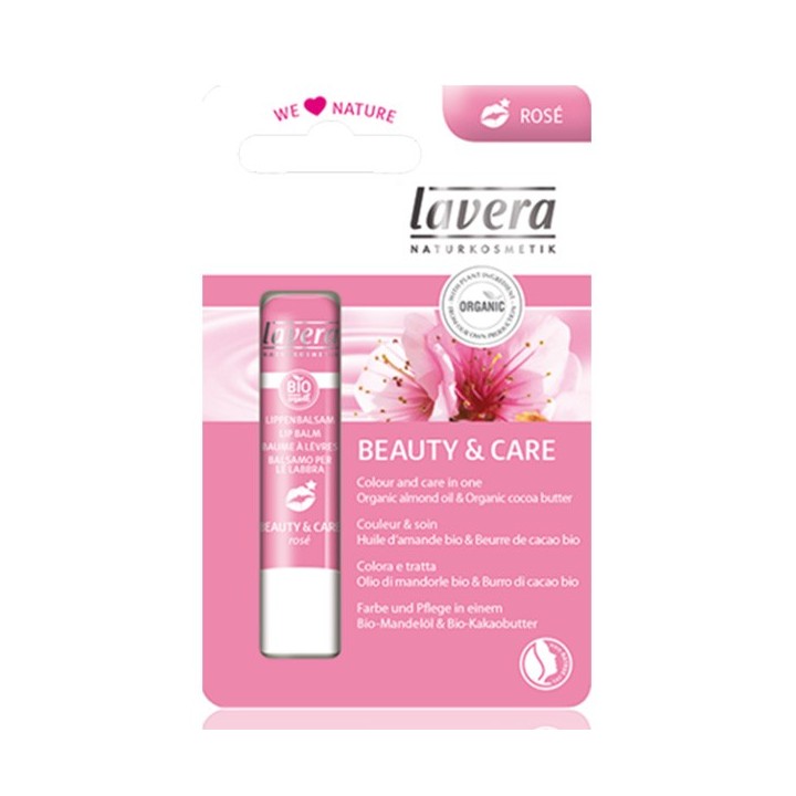 Lippenbalsam Beauty & Care Rosé - 4,5g - Lavera