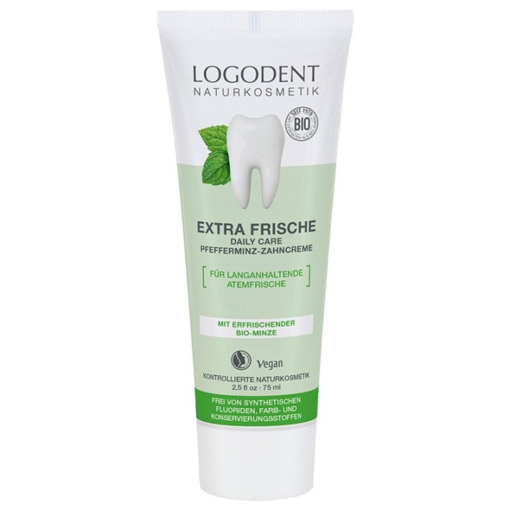 Dentifrice BIO Daily Care, Menthe - Haleine fraîche longue durée - 75ml - Logodent (Logona)