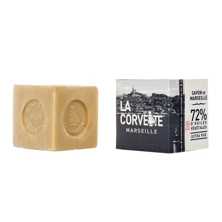 Véritable Savon de Marseille BIO, Pur Extra, 72% - 300g - La Corvette (Marseille)