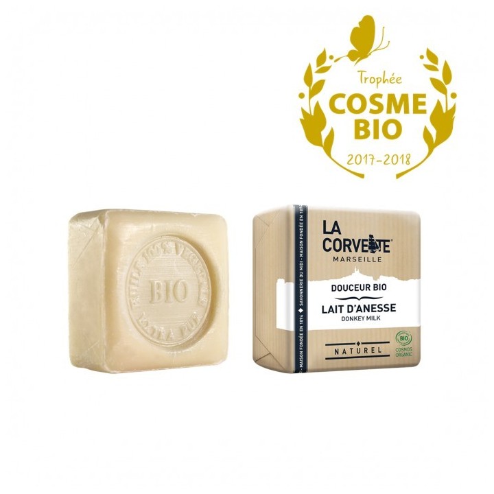 Sapone Biologico Delicato, Latte d'asina - 100g - La Corvette (Marseille)