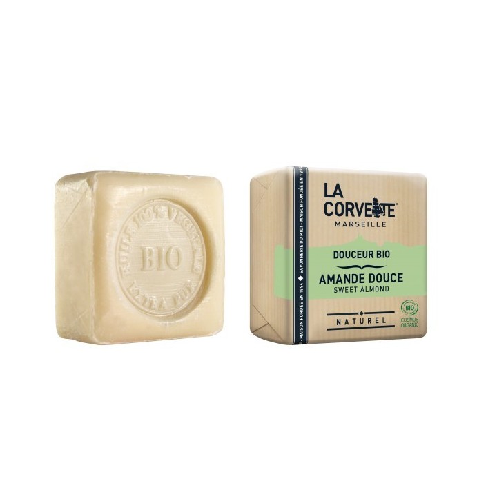 Sapone Biologico Delicato, Mandorla dolce - 100g - La Corvette (Marseille)