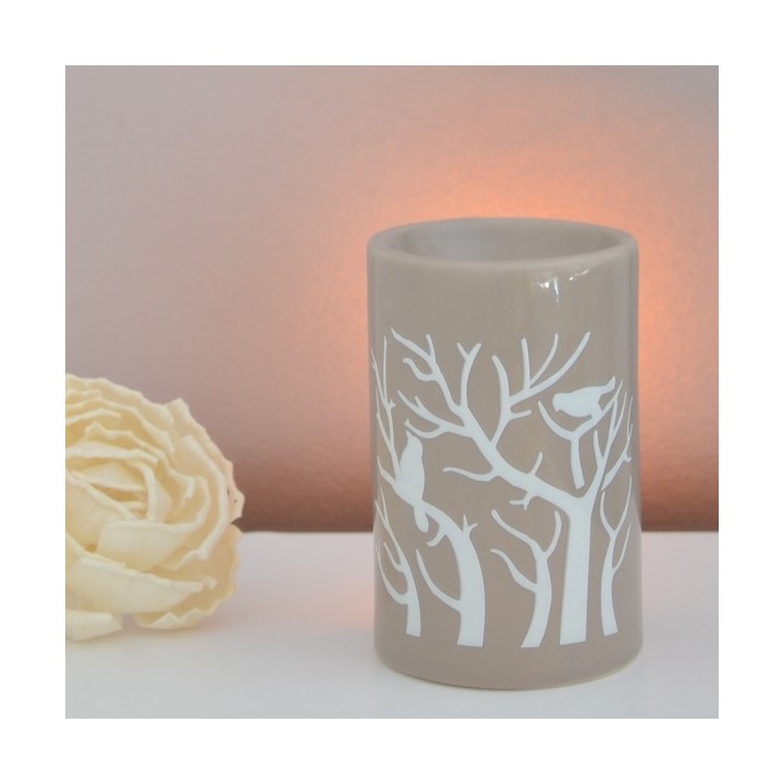 Diffuseur d'huiles essentielles/brûle-parfum à bougie - TreeBee Gris - ZEN'Arôme