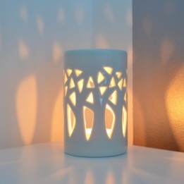 Diffuseur d'huiles essentielles/brûle-parfum à bougie - Forêt, Blanc - ZEN'Arôme