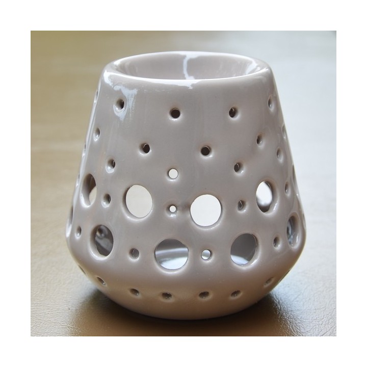 Diffuseur d'huiles essentielles/brûle-parfum à bougie - LOOB, Gris - ZEN'Arôme