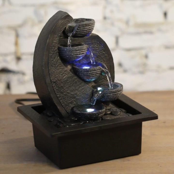 Zimmerbrunnen - "Kaskade" (mit LED-Beleuchtung) - Zen'Light