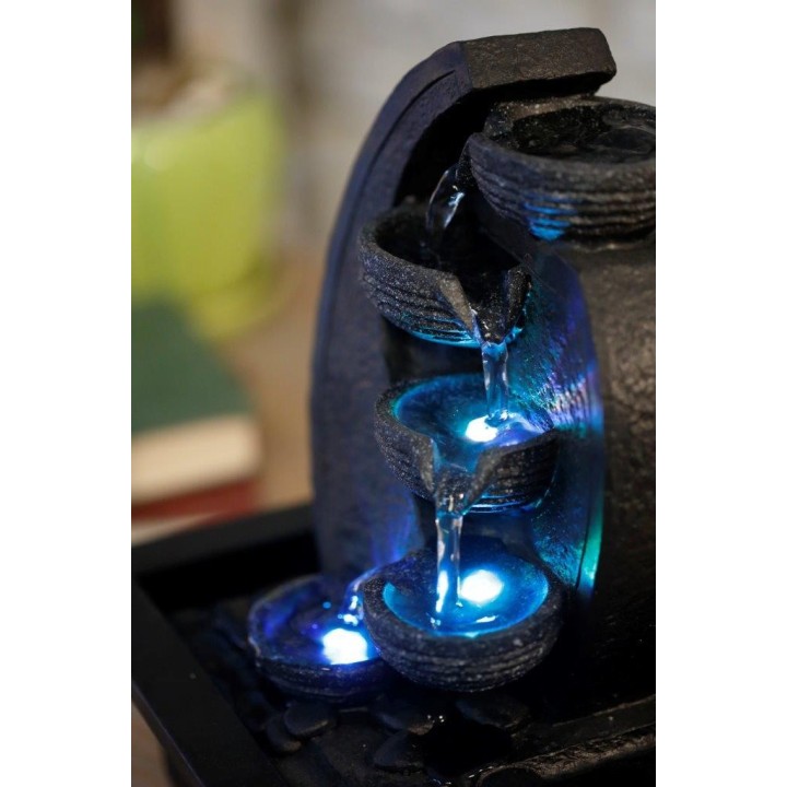 Zimmerbrunnen - "Kaskade" (mit LED-Beleuchtung) - Zen'Light