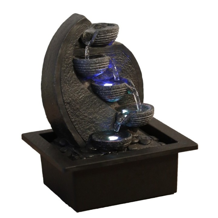 Zimmerbrunnen - "Kaskade" (mit LED-Beleuchtung) - Zen'Light