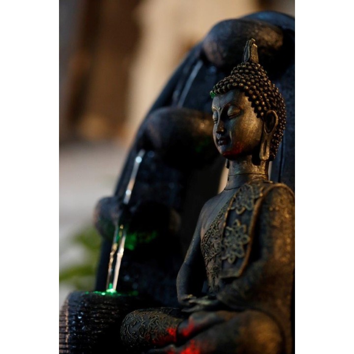 Zimmerbrunnen - Buddha "Harmonie" (mit LED-Beleuchtung) - Zen'Light