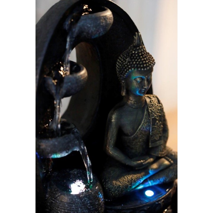 Fontaine à eau - Bouddha "Harmonie" (avec éclairage LED) - Zen'Light