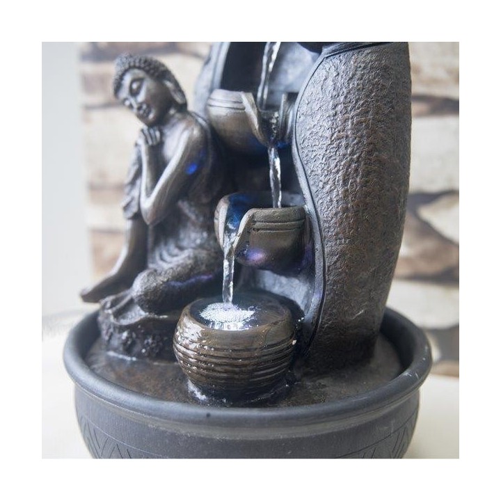 Zimmerbrunnen - Buddah "Krishna" (mit LED-Beleuchtung) - Zen'Light