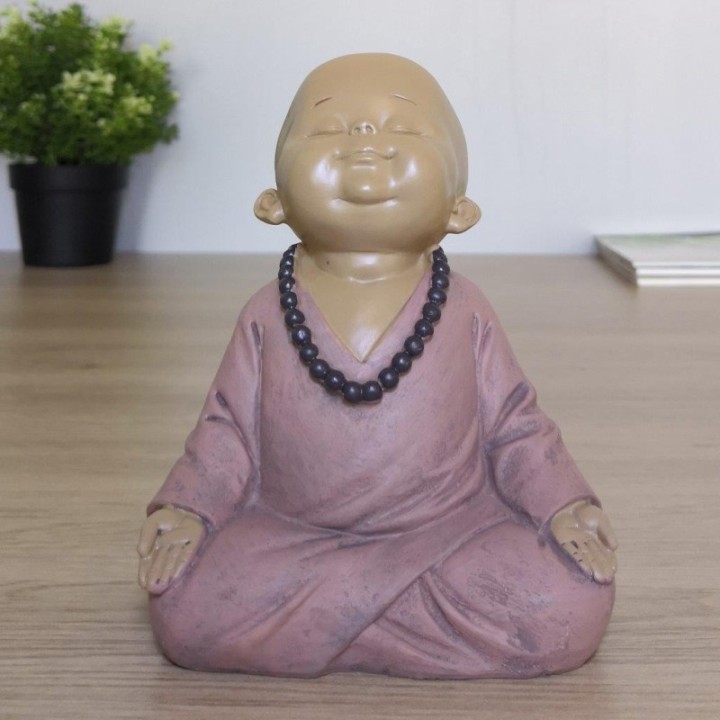Statuette "Bouddha Médite", en résine