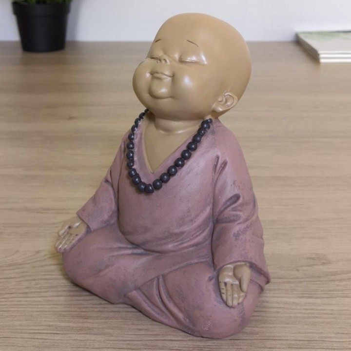 Statuette "Bouddha Médite", en résine