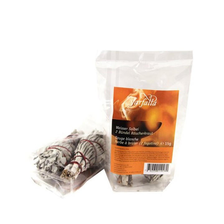 Weisser Salbei, 2 Bündel Räucherkraut - 30g - Farfalla