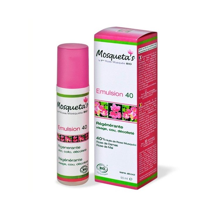 Emulsion 40 - Regeneriert Gesicht, Hals und Ausschnitt - 50 ml - Mosqueta's 
