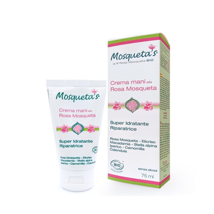 Crème jeunesses des mains BIO à la Rose Musquée - 75ml - Mosqueta's