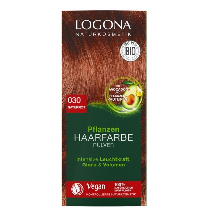 Colorante vegetale organico in polvere BIO 030 - Rosso - 2x50g - Logona