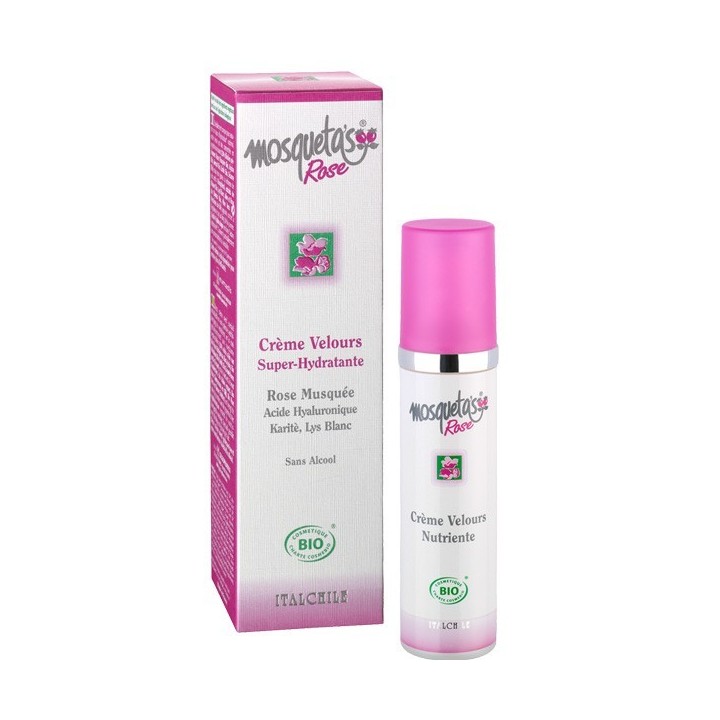 Crème Velours Super Hydratante à la Rose Musquée Bio - 50ml