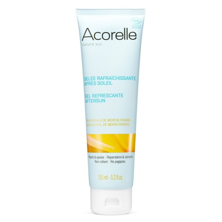 Gelée rafraîchissante après-soleil à l'eau florale de menthe poivrée - Répare & apaise - 150ml - Acorelle