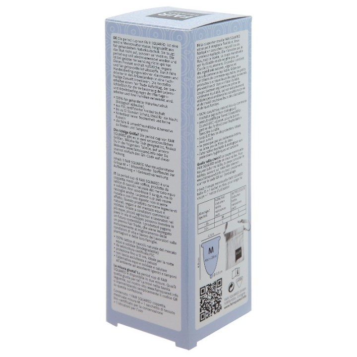 Coupe menstruel en caoutchouc naturel issu du commerce équitable - Taille M - 1pce - Fair Squared