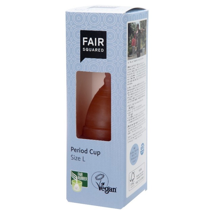 Cup mestruale in gomma naturale da commercio equo e solidale - Dimensione L - 10pces - Fair Squared