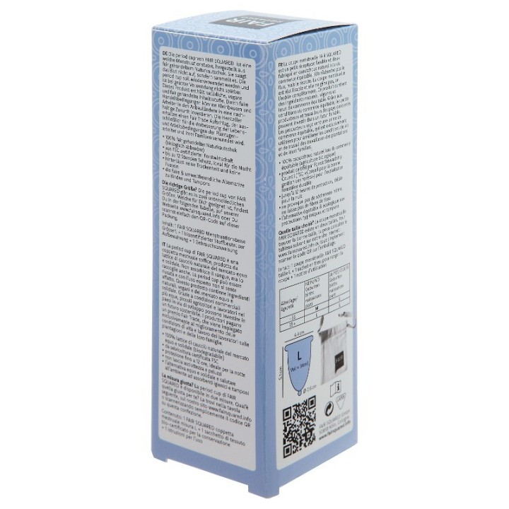 Coupe menstruel en caoutchouc naturel issu du commerce équitable - Taille L - 1pce - Fair Squared