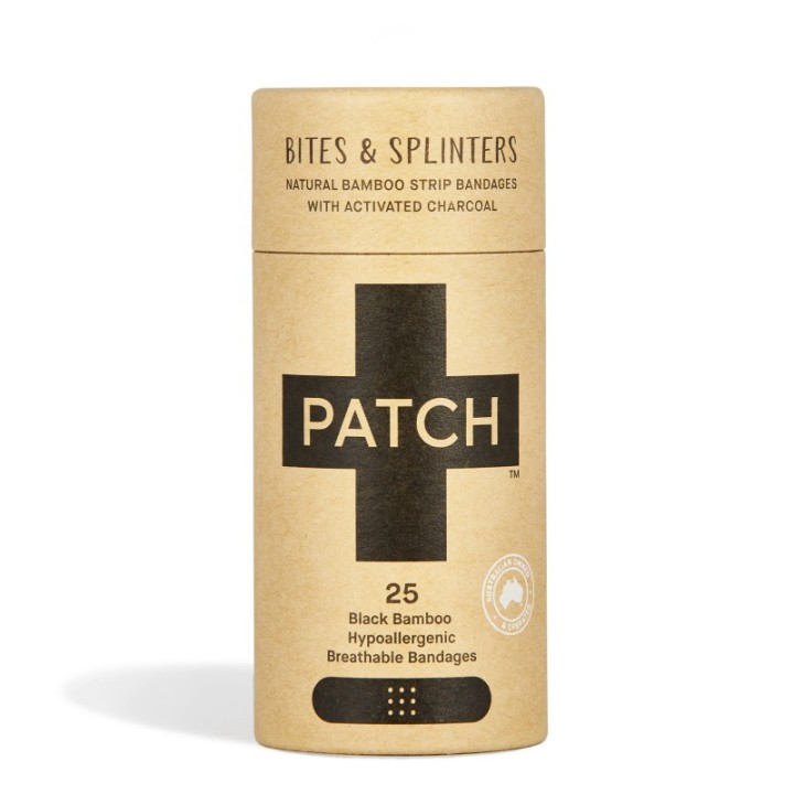 Bio- und hypoallergene Verbände (aus Bambusfaser) - Aktivkohle - 25 Stück - PATCH