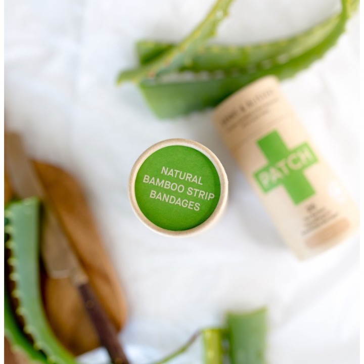 Pansements/sparadraps en fibre de bambou organique et hypoallergénique  - Aloe vera - 25 pces - PATCH