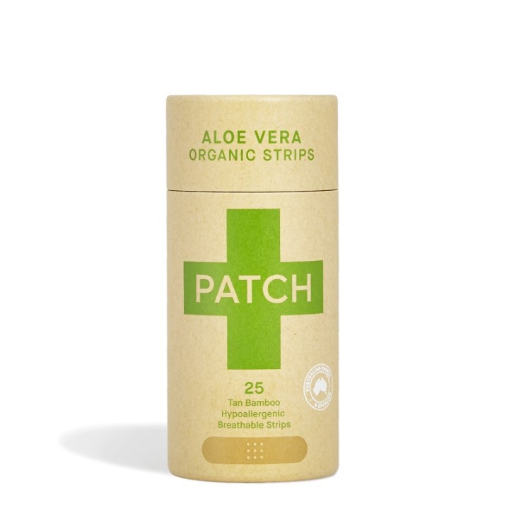 Pansements/sparadraps en fibre de bambou organique et hypoallergénique  - Aloe vera - 25 pces - PATCH